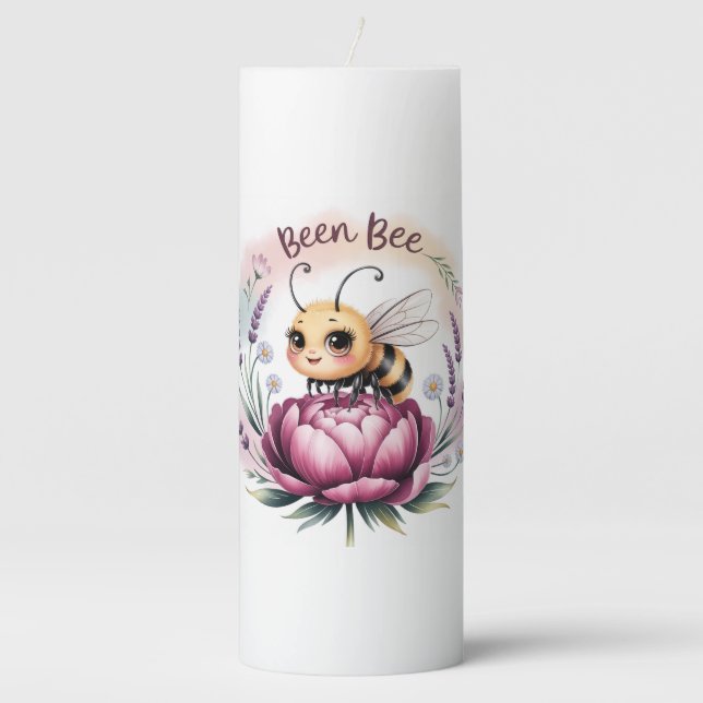 Been Bee Pillar Candle (Front)