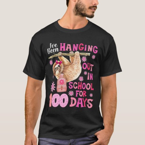 Been Hanging Out In School For 100 Days Kids Sloth T_Shirt