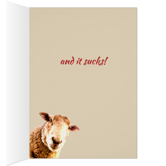 Been Missing Ewe Funny Sheep Animal Humor (Inside (Right))