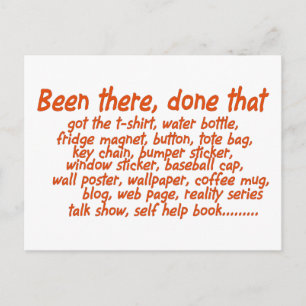 Been there, done that postcard