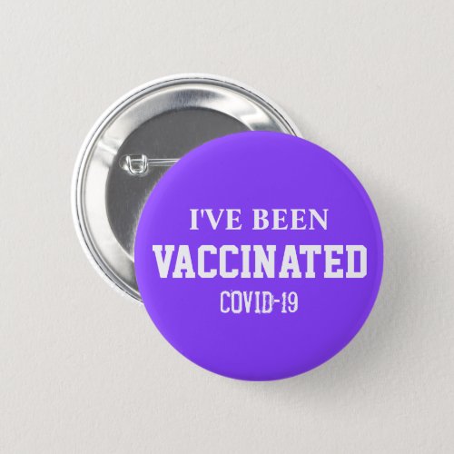 Been Vaccinated Covid 19 Vaccine Neon Purple Button