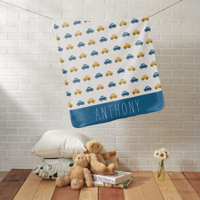 Beep Beep Cars Baby Blanket (In Situ)