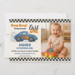 Beep Beep Fast One Birthday Invitation