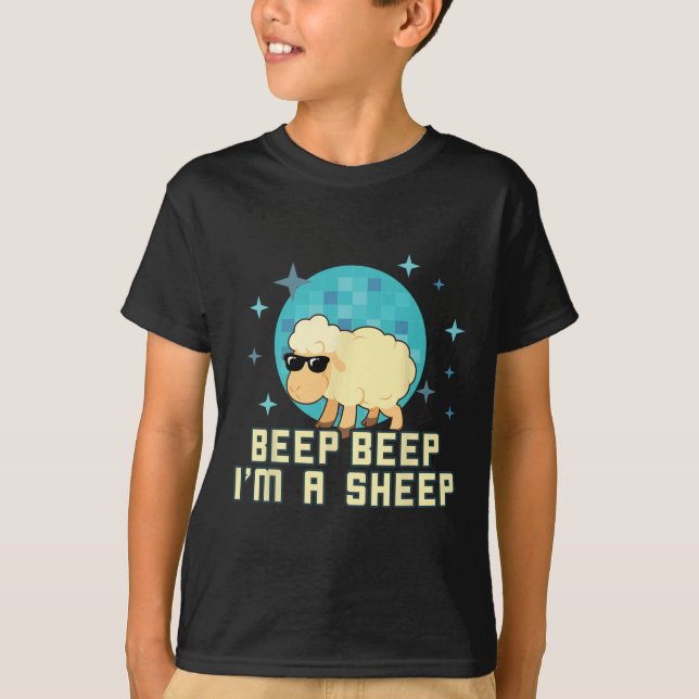 Beep Beep I'm A Sheep Funny Farm Animal Novelty Gi T-Shirt (Front)