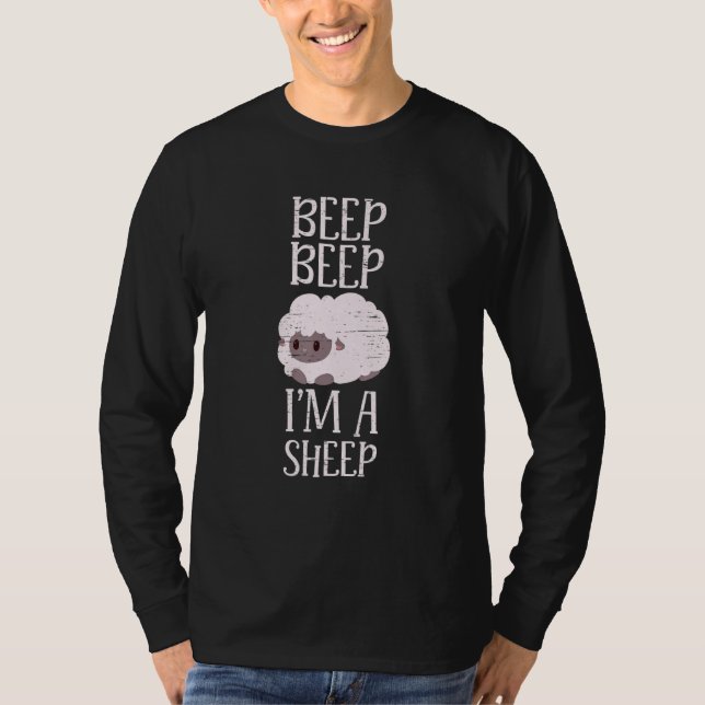 Beep Beep I'm A Sheep Livestock Herd Farm Wool Ani T-Shirt (Front)
