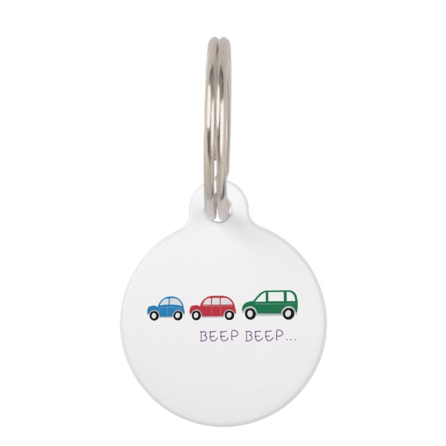Beep Beep Pet ID Tag (Front)