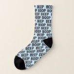 Beep Boop, Are You A Robot? - Custom Colour Socks at Zazzle