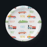 Beep Honk Choo Paper Plates<br><div class="desc">Beep honk choo paper plates perfect for birthday celebrations. Coordinated invitation and paper napkin available.</div>