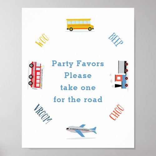 Beep Vroom woo Airplane 2 birthday party Poster