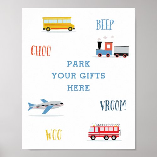 Beep Vroom woo Airplane birthday party Poster