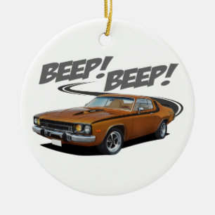 Beeping Roadrunner Ceramic Ornament