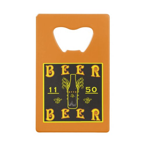 Beer 11 50 Orange Credit Card Bottle Opener