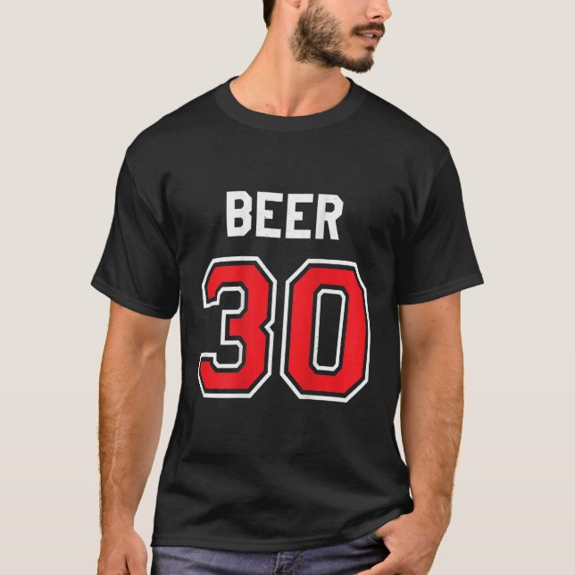 Beer 30 Athlete Uniform Jersey Funny Gag Gift Joke T-Shirt (Front)