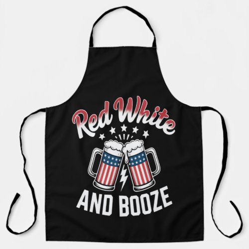 Beer 4th Of July , Patriotic Party Apron