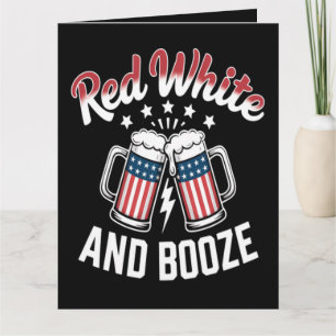 Beer 4th Of July , Patriotic Party Card