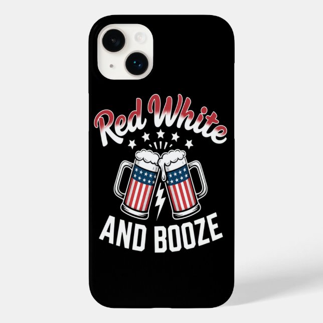 Beer 4th Of July , Patriotic Party Case-Mate iPhone Case (Back)