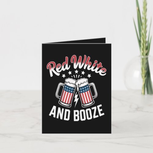 Beer 4th Of July , Patriotic Party Holiday Card