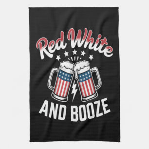 Beer 4th Of July , Patriotic Party Kitchen Towel