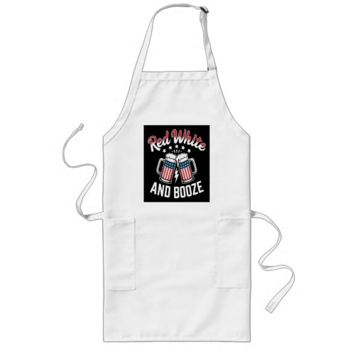 Beer 4th Of July , Patriotic Party Long Apron