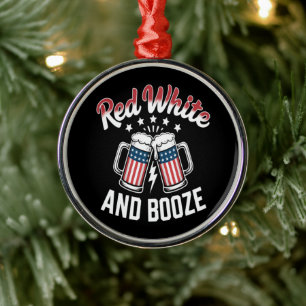 Beer 4th Of July , Patriotic Party Metal Ornament