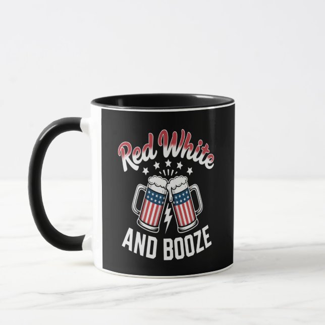 Beer 4th Of July , Patriotic Party Mug (Left)