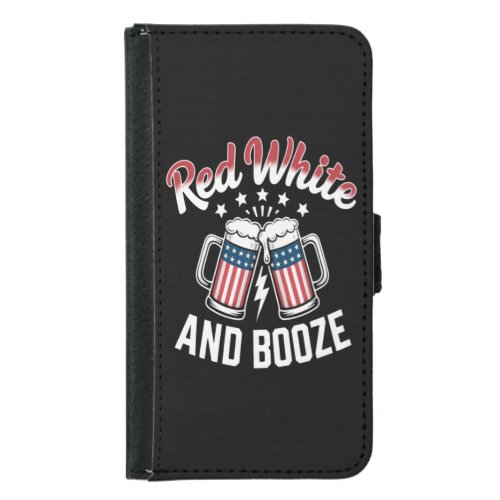 Beer 4th Of July , Patriotic Party Samsung Galaxy S5 Wallet Case