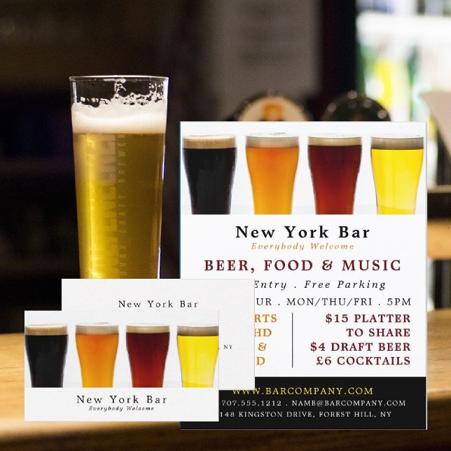 Beer & Ale Display, Pub/Brewery Advertising Flyer (Creator Uploaded)