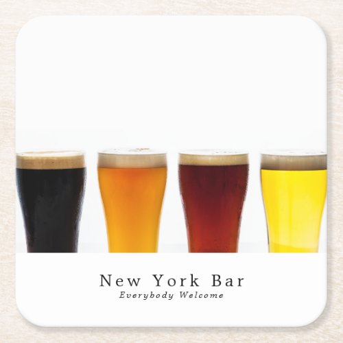 Beer  Ale Display PubBrewery Square Paper Coaster