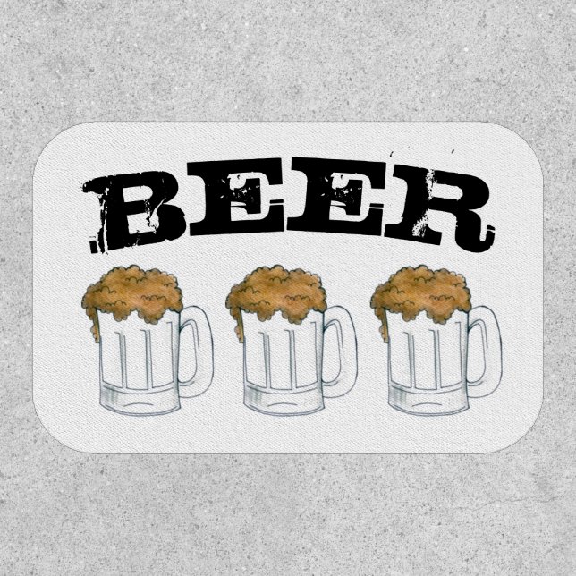 BEER Ale Mug Drinking Bar Man Cave Bartender Patch (Front)