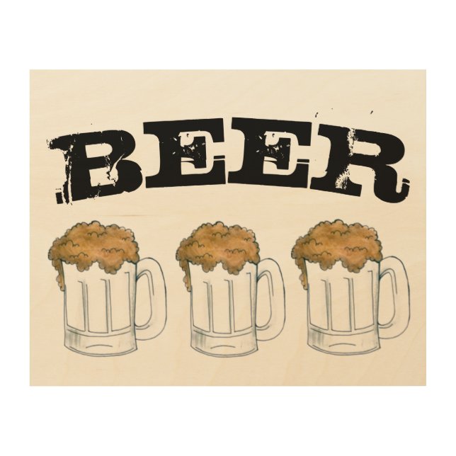BEER Ale Mug Drinking Bar Man Cave Gift Decor (Front)