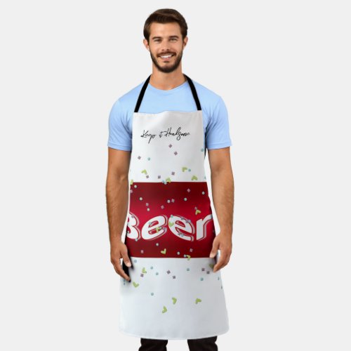 Beer All Over Print Apron Keep it Handsome