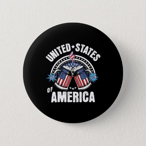 Beer American Flag 4th Of July Beer Usa Drinking  Button