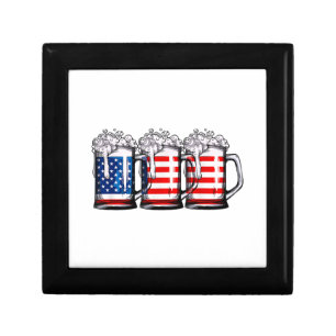 Beer American Flag 4th of July Men Women Merica Dr Gift Box