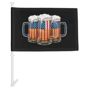 Beer American Flag 4th of July Merica Drinking USA