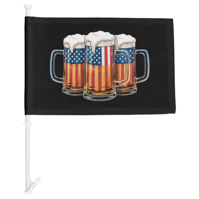Beer American Flag 4th of July Merica Drinking USA (Front)