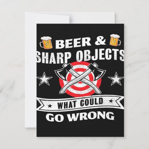 Beer and Axe Throwing Gift Invitation