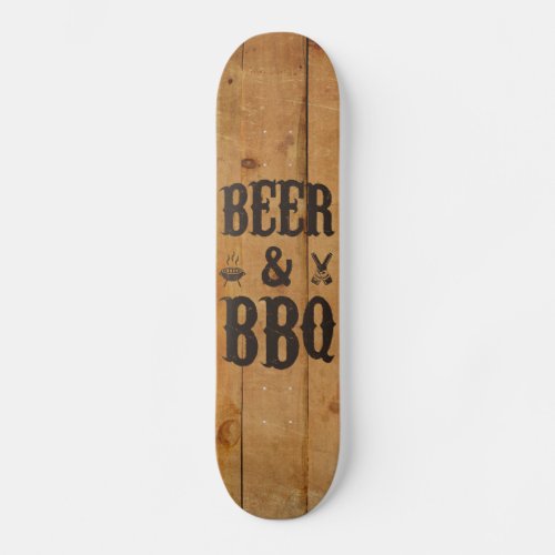 Beer and BBQ Skateboard Deck