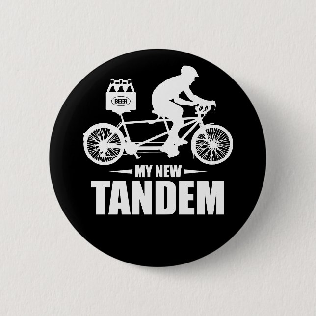 Beer And Bike Is A Perfect Tandem Button (Front)
