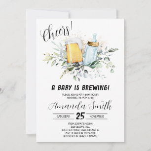 Beer and Bottle Baby Shower Invitation