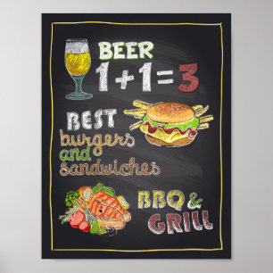 Beer and Burgers Poster
