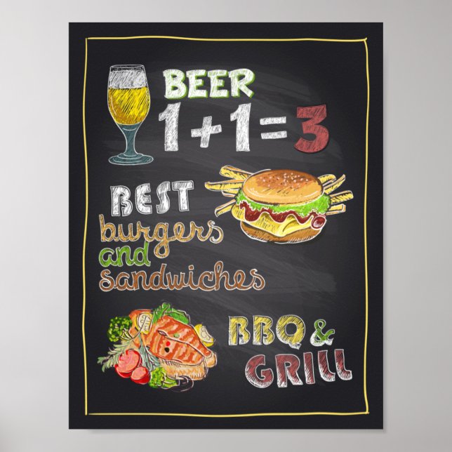 Beer and Burgers Poster (Front)