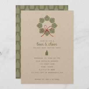Beer And Cheer Holiday Party Invitation