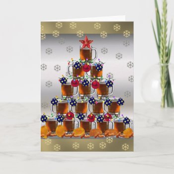 Beer And Chips Holiday Card by Crazy_Card_Lady at Zazzle