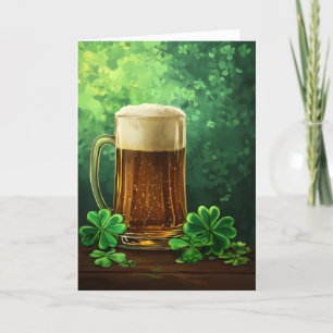 Beer and Clover St. Patrick's Day Holiday Card
