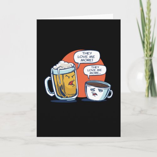 Beer and Coffee Arguing Card