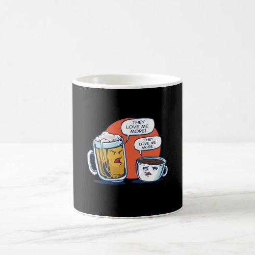 Beer and Coffee Arguing Coffee Mug
