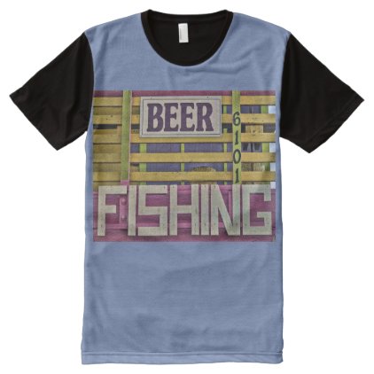 Beer and Fishing All-Over-Print Shirt