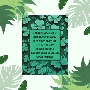 Beer and Good Friends St. Patrick's Day Postcard