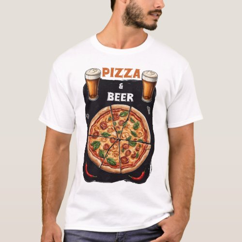 Beer and Pizza Best Friends Pizza T_Shirt