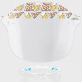 Beer and Pizza Face Shield (Front w/Glasses)